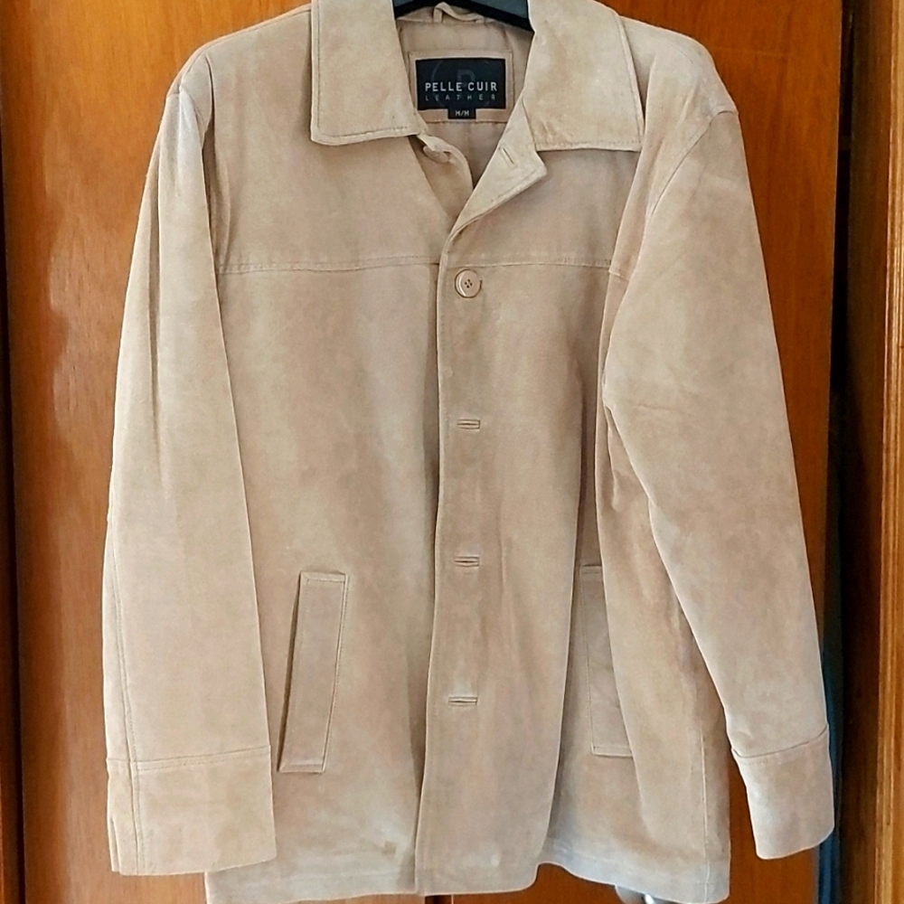 Pelle Cuir Men's Tan Suede Jacket